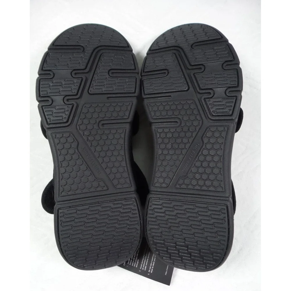 FitVille Shoes Mens Size 12.5 Wide Width Black EasyTop Recovery Sandals NWOB